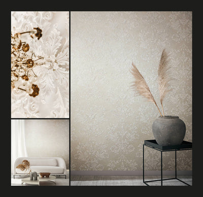 product image for Damask Wallpaper in Grey/Gold 8