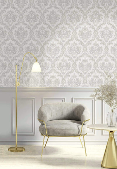 product image for Italian Style Damask Wallpaper in Pink/Cream 20