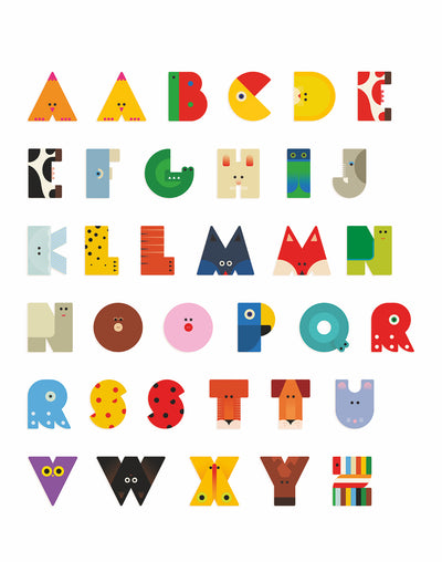 product image for wood graphic animal letters l by djeco 2 76