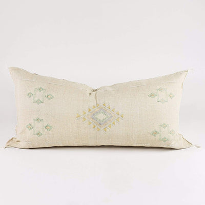 product image of Amira White Moroccan Silk Pillow 1 538