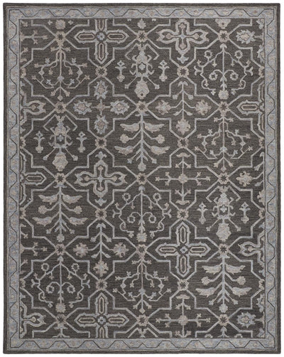 product image of Faris Gray and Blue Rug by BD Fine Flatshot Image 1 534