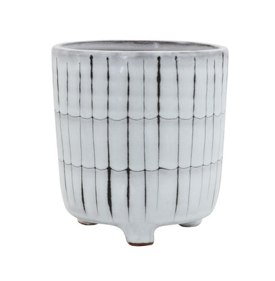 product image of terra cotta footed planter white black design by bd edition 1 577