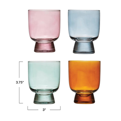 product image for 6 oz drinking glass 4 colors set of 4 2 62