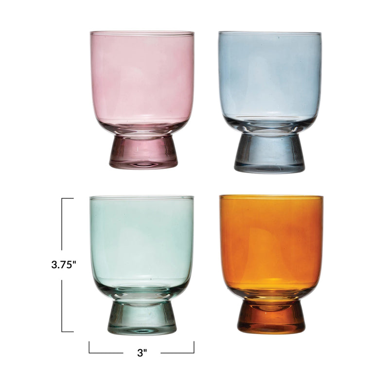 media image for 6 oz drinking glass 4 colors set of 4 2 29