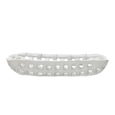 product image of handmade stoneware basket dish 1 561