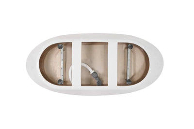 product image for ines 72 soaking double slipper bathtub by elegant furniture bt10372gw 5 27