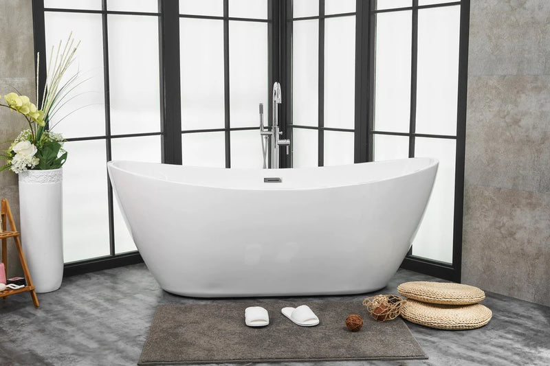 media image for ines 72 soaking double slipper bathtub by elegant furniture bt10372gw 9 221