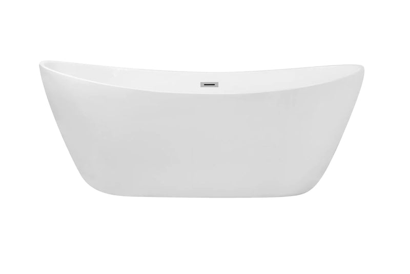 media image for ines 72 soaking double slipper bathtub by elegant furniture bt10372gw 1 226