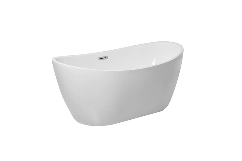 media image for ines 54 soaking double slipper bathtub by elegant furniture bt10354gw 3 287