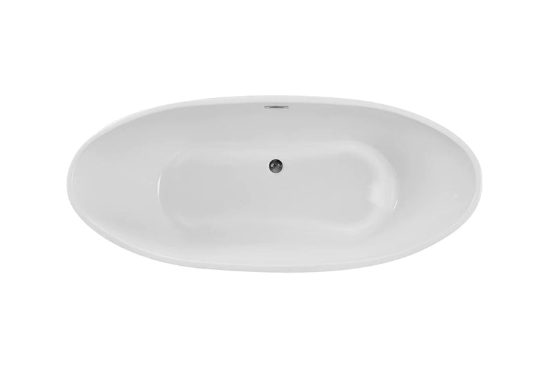 media image for ines 72 soaking double slipper bathtub by elegant furniture bt10372gw 4 253