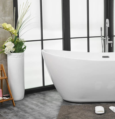 product image for ines 72 soaking double slipper bathtub by elegant furniture bt10372gw 14 50