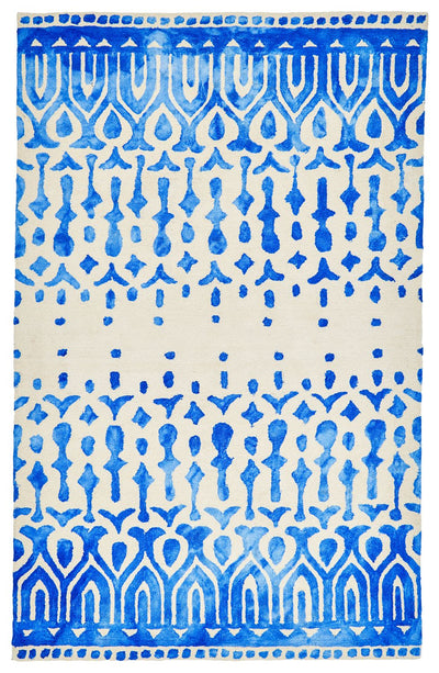 product image of Pearline Ibiza Blue and Ivory Rug by BD Fine Flatshot Image 1 529