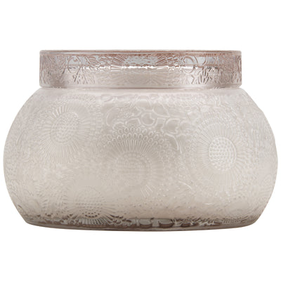 product image for Chawan Bowl 2 Wick Embossed Glass Candle in Panjore Lychee design by Voluspa 6
