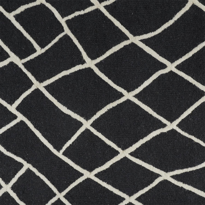 media image for Cavan Hand Tufted Black and Ivory Rug by BD Fine Texture Image 1 260