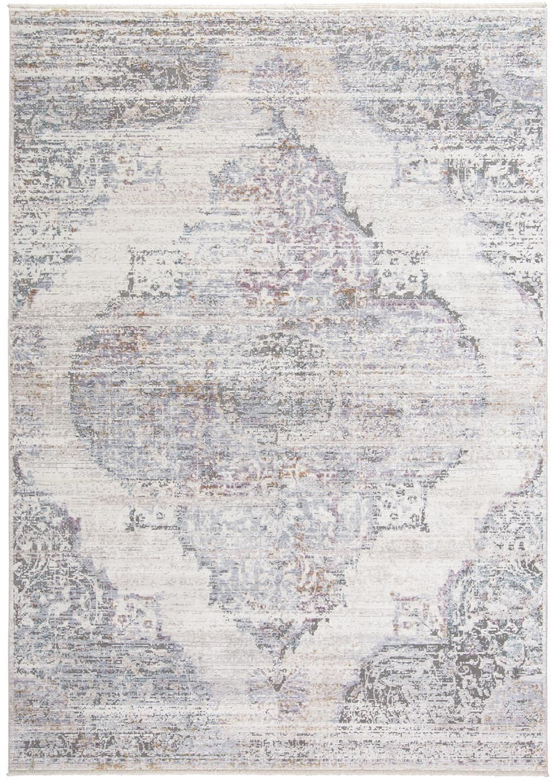 media image for Tirza Ivory and Gray Rug by BD Fine Flatshot Image 1 270