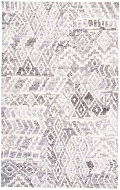 product image of Palatez Hand Tufted Gray and White Rug by BD Fine Flatshot Image 1 530