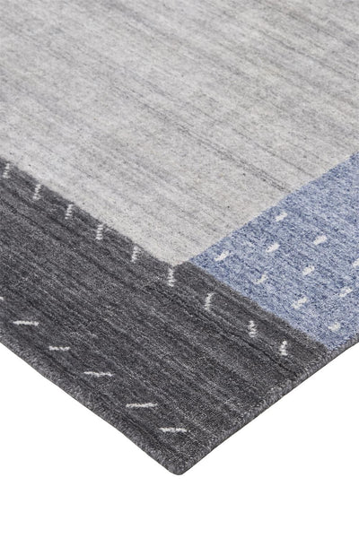 product image for Yurie Hand Knotted Blue and Gray Rug by BD Fine Corner Image 1 11