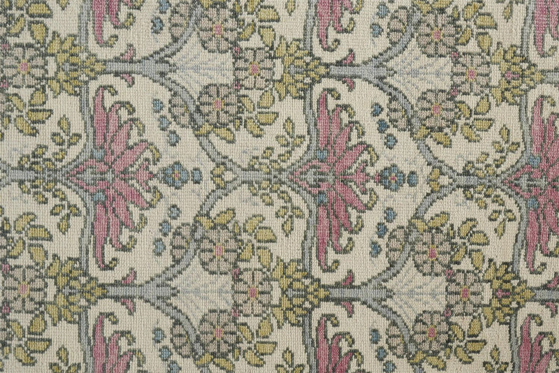 media image for Bennet Hand Knotted Gray and Pink Rug by BD Fine Texture Image 1 238