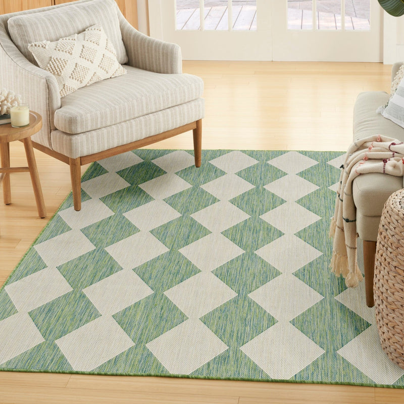 media image for Positano Indoor Outdoor Blue Green Geometric Rug By Nourison Nsn 099446938350 8 240