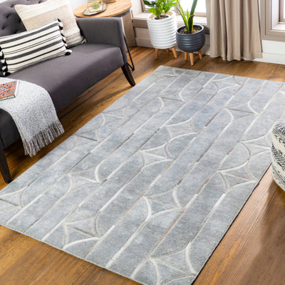 product image for Eloquent Viscose Grey Rug Roomscene Image 45