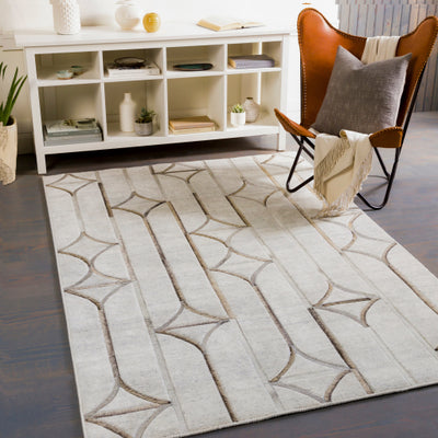 product image for Eloquent Viscose Ivory Rug Roomscene Image 38