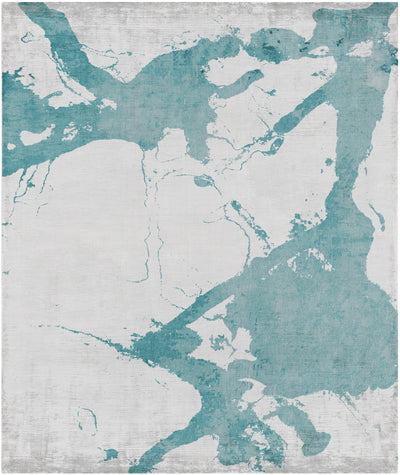 product image of Eastern Side of Nanjing Hand Knotted Rug in Light Blue design by Second Studio 524