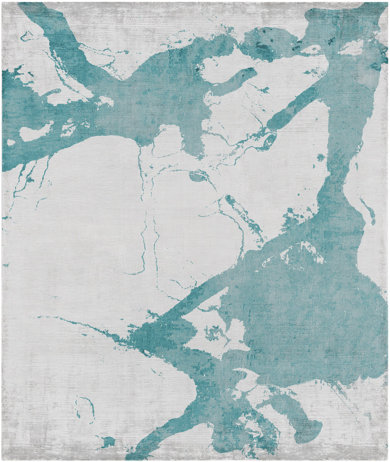 media image for Eastern Side of Nanjing Hand Knotted Rug in Light Blue design by Second Studio 247