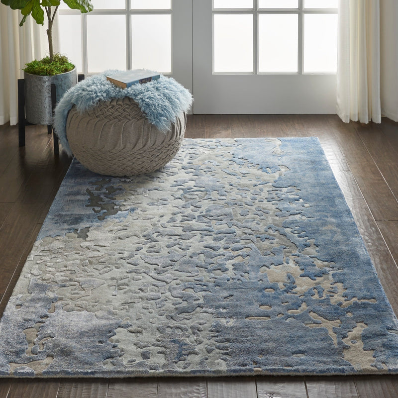 media image for Nourison Home Prismatic Denim Modern Rug By Nourison Nsn 099446471161 6 256