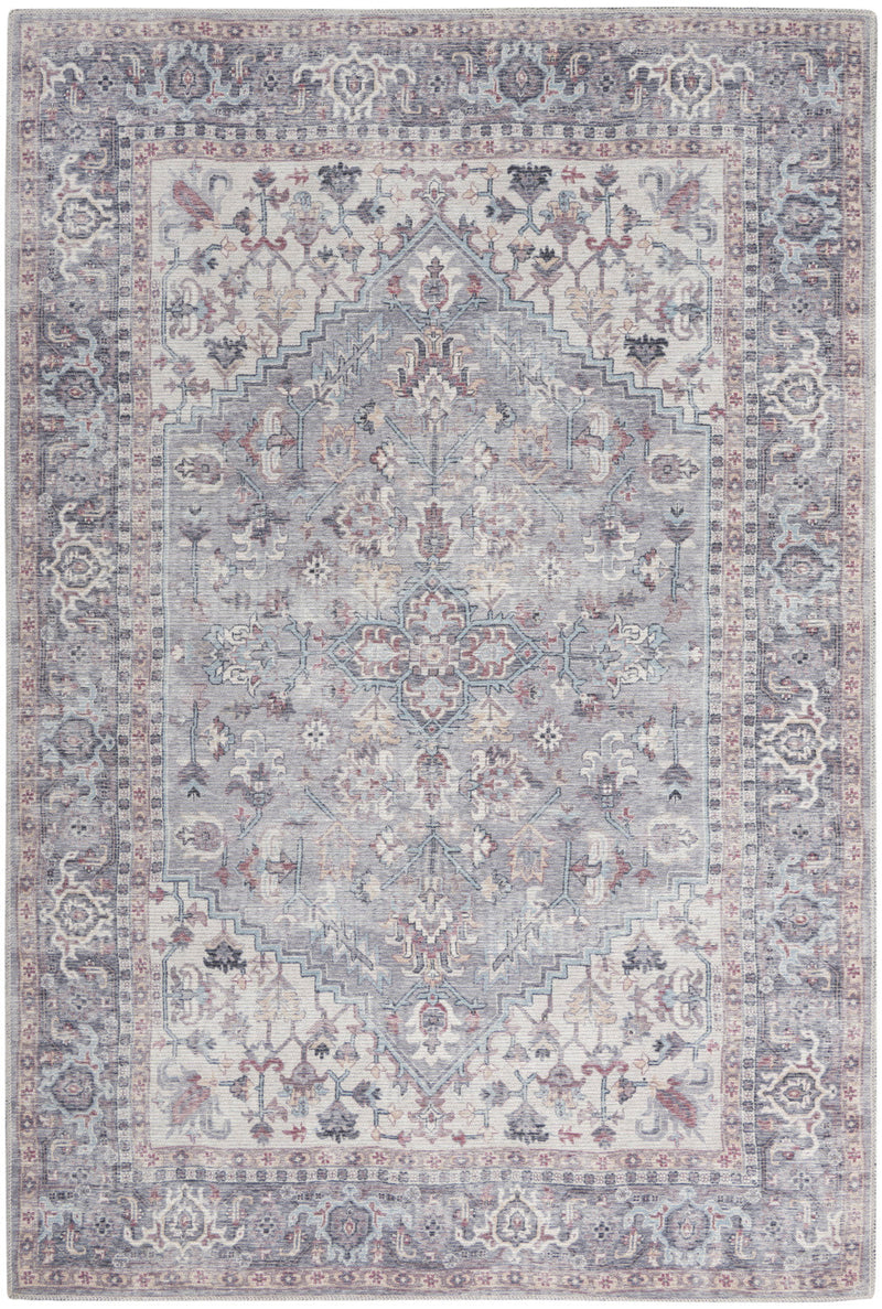 media image for Nicole Curtis Machine Washable Series Grey Vintage Rug By Nicole Curtis Nsn 099446164674 1 243