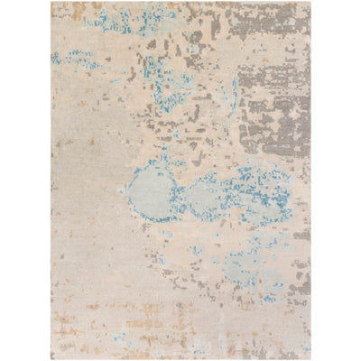 product image for Ephemeral Viscose Sky Blue Rug Flatshot Image 58