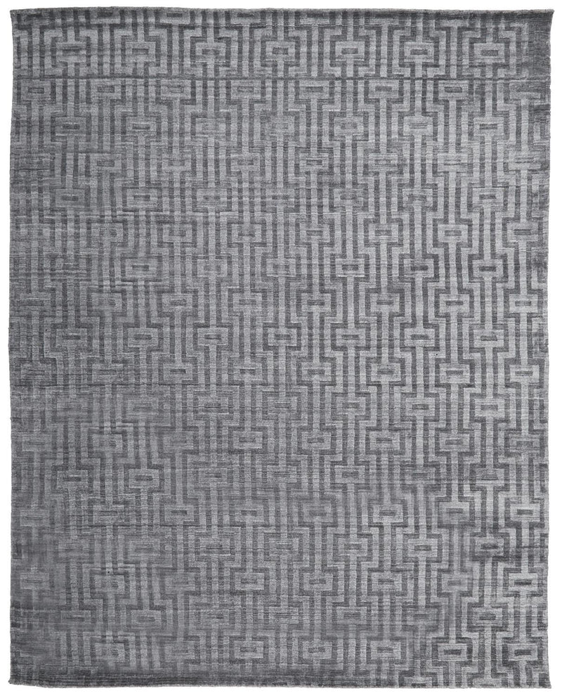 media image for Savona Hand Woven Gray and Silver Rug by BD Fine Flatshot Image 1 231