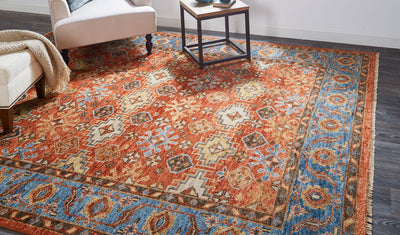 product image for Irie Hand Knotted Rust and Blue Rug by BD Fine Roomscene Image 1 22