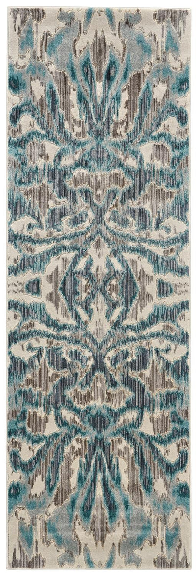 product image for Arsene Teal and Taupe Rug by BD Fine Flatshot Image 1 53