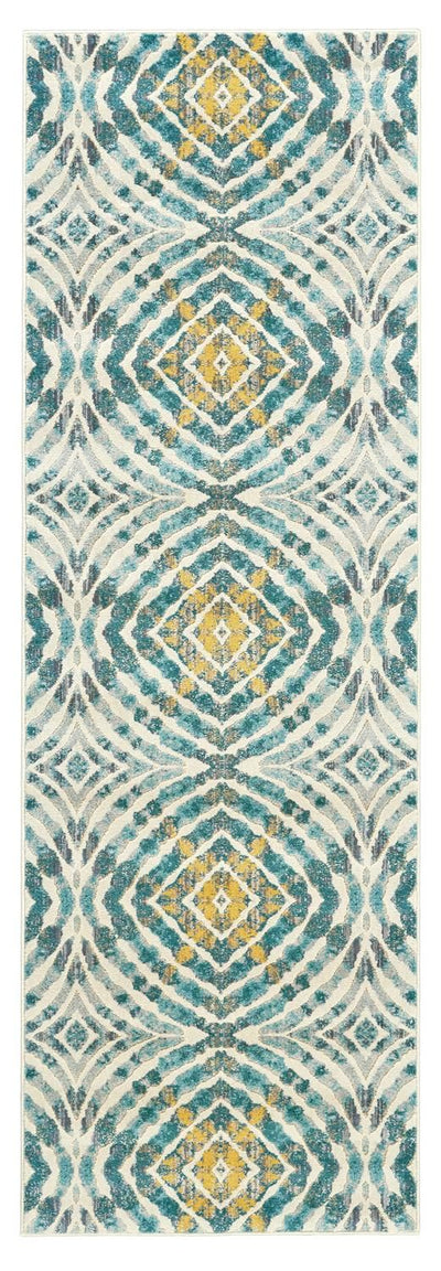 product image for Arsene Blue and Yellow Rug by BD Fine Flatshot Image 1 86