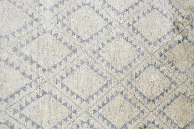 product image for Bahar Hand Knotted Ivory and Blue Rug by BD Fine Texture Image 1 97