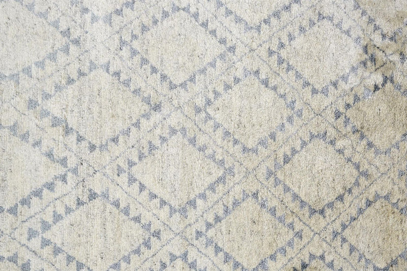 media image for Bahar Hand Knotted Ivory and Blue Rug by BD Fine Texture Image 1 252