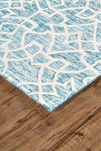 product image for Veran Hand Tufted Blue and Ivory Rug by BD Fine Corner Image 1 62