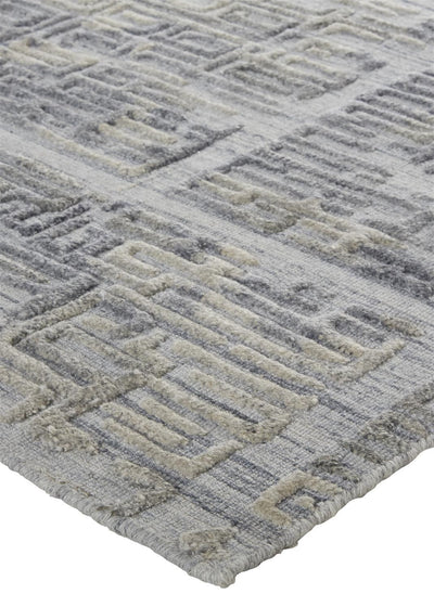 product image for Huntley Hand Woven Gray and Ivory Rug by BD Fine Corner Image 1 3