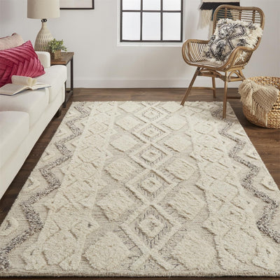 product image for Elika Hand Tufted Ivory and Gray Rug by BD Fine Roomscene Image 1 10