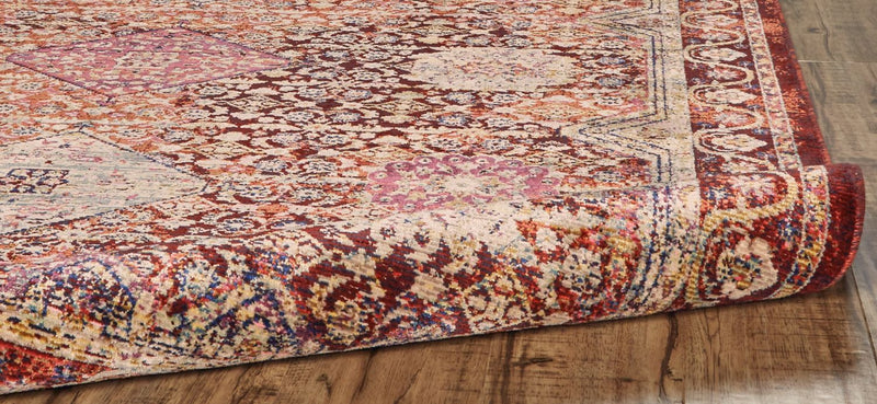 media image for Tessina Rust and Pink Rug by BD Fine Roll Image 1 243