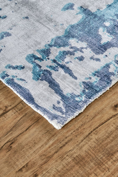 product image for Cashel Hand Woven Navy and Ocean Blue Rug by BD Fine Corner Image 1 0