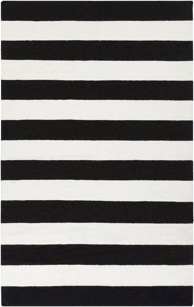 product image for frontier collection 100 wool area rug in jet black and white design by surya 1 2 6
