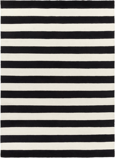 product image for frontier collection 100 wool area rug in jet black and white design by surya 1 1 27