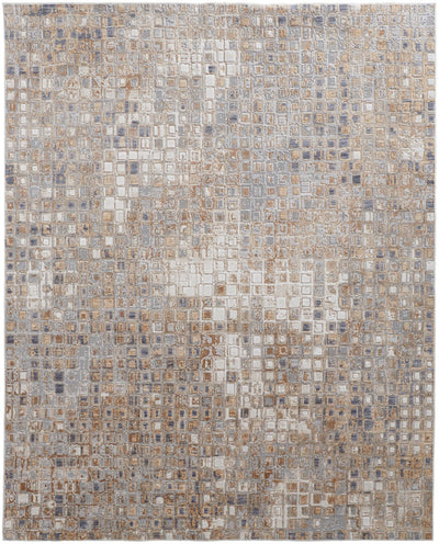 product image for Corben Mosaic Silver Gray/Brown Rug 1 51