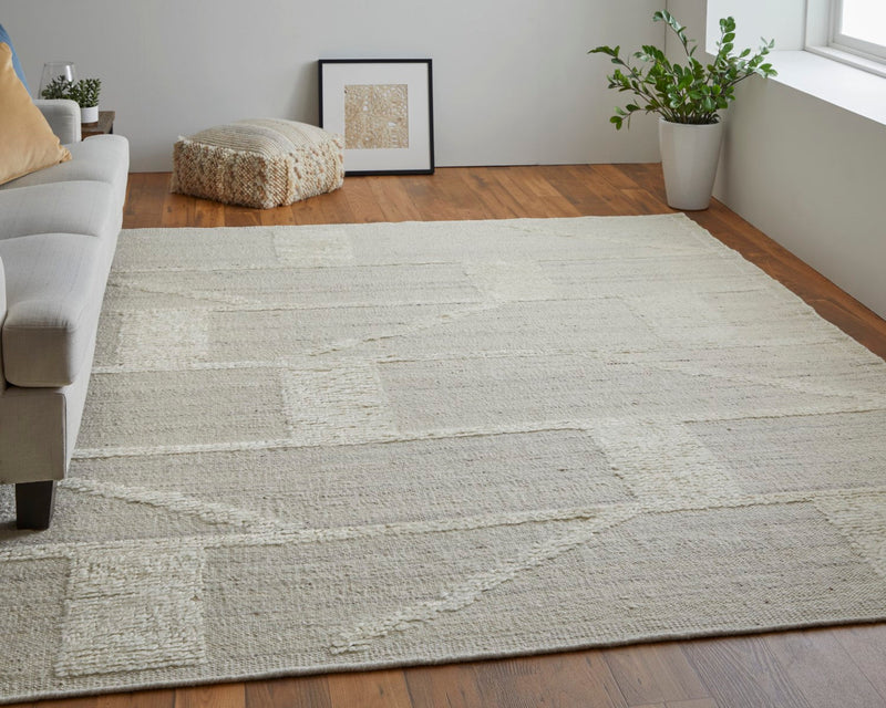 media image for saena linear contemporary hand woven beige ivory rug by bd fine ashr8908bgeivyp00 8 248