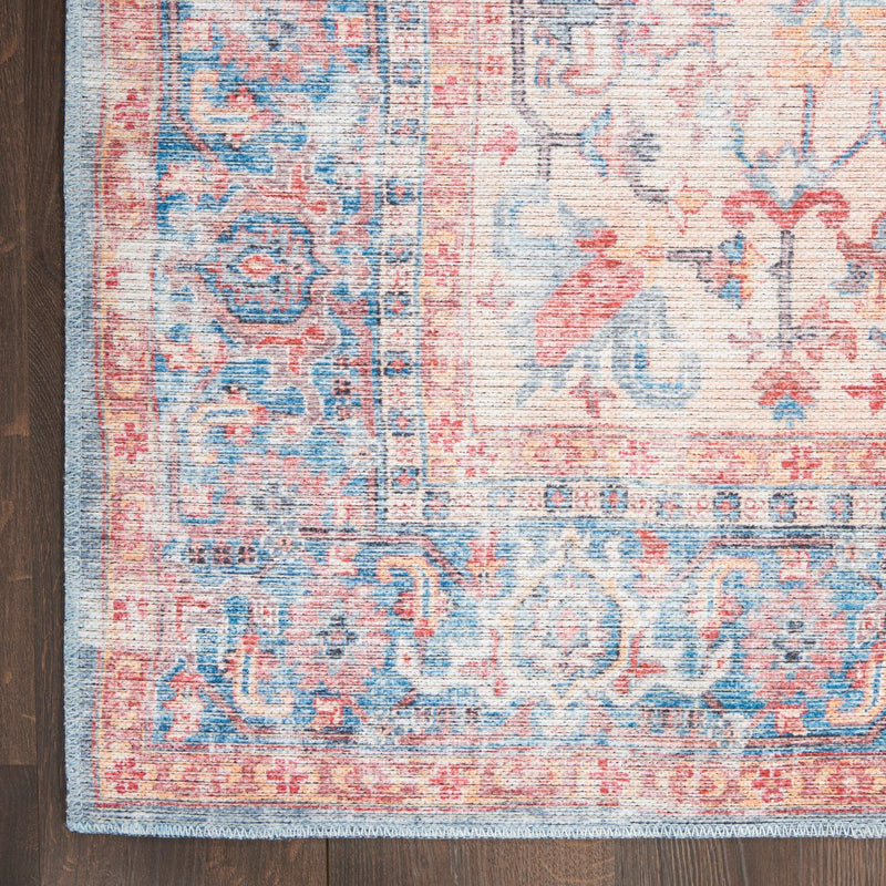 media image for Nicole Curtis Machine Washable Series Blue Multi Vintage Rug By Nicole Curtis Nsn 099446164667 3 241