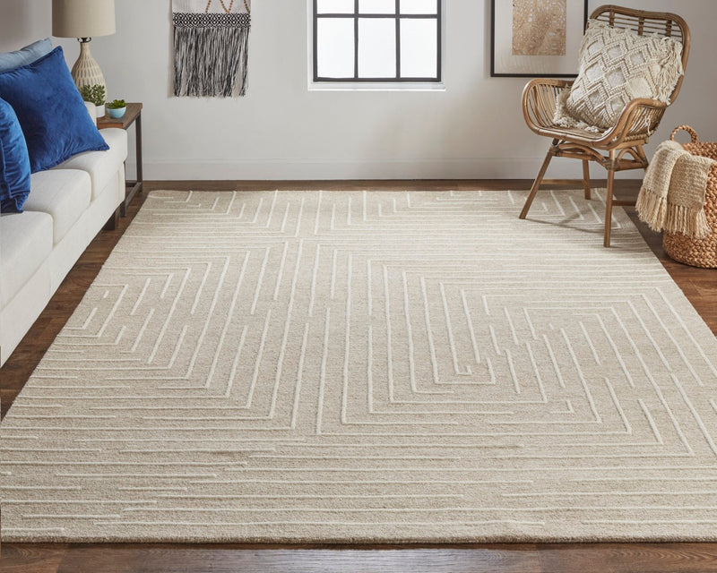 media image for fenner hand tufted beige ivory rug by thom filicia x feizy t10t8003bgeivyj00 6 216