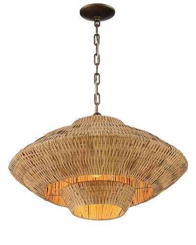 product image for Luca Rattan 3 Tier Chandelier By Lumanity 3 34