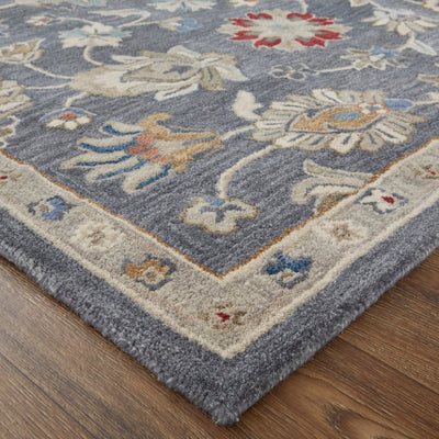 product image for Mattias Hand Tufted Ornamental Blue/Red/Ivory Rug 4 16
