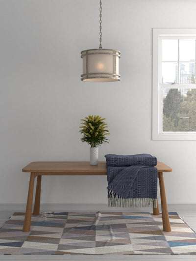 product image for Mila Transitional Shaded Drum Pendant By Lumanity 6 57